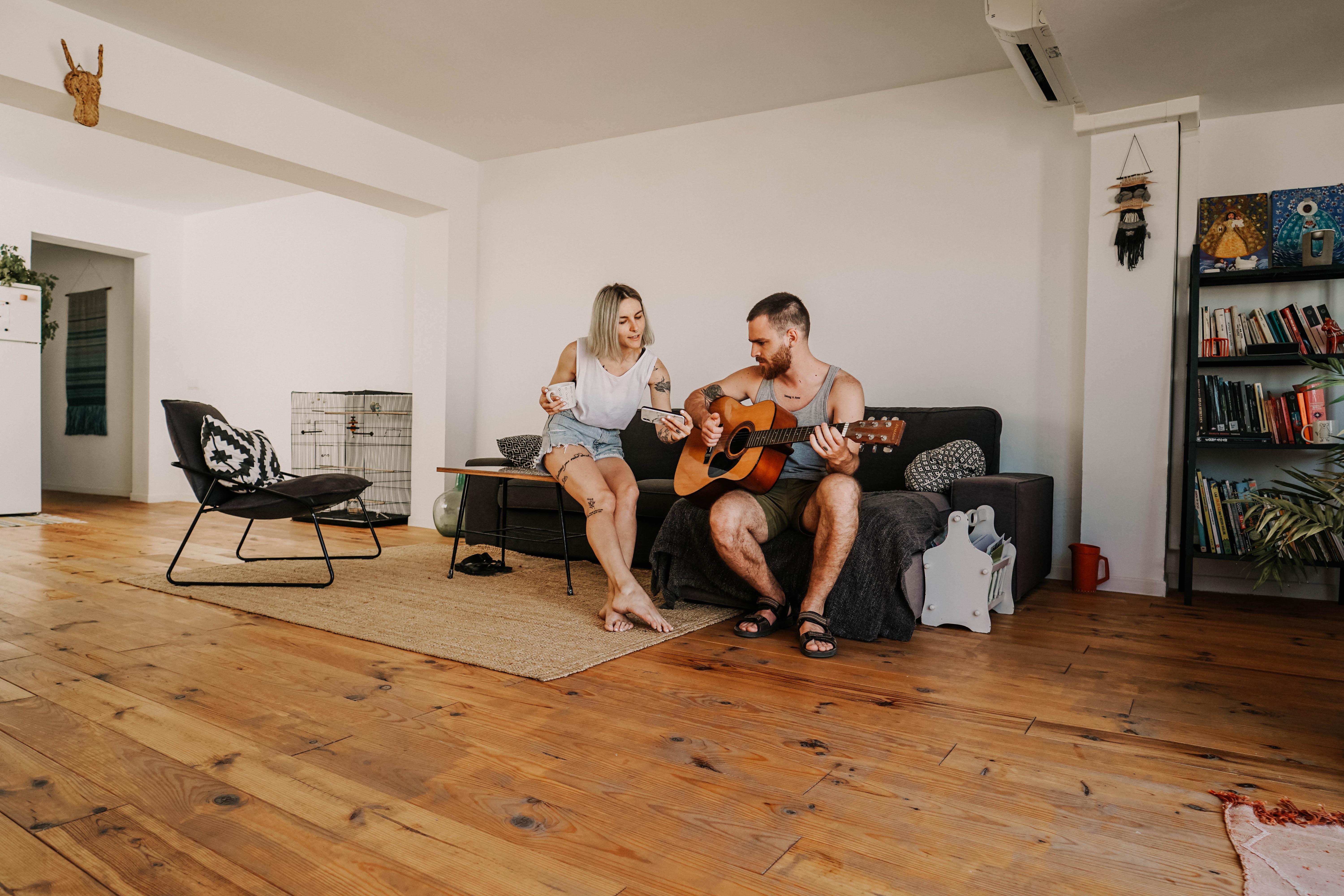 Couple with guitar