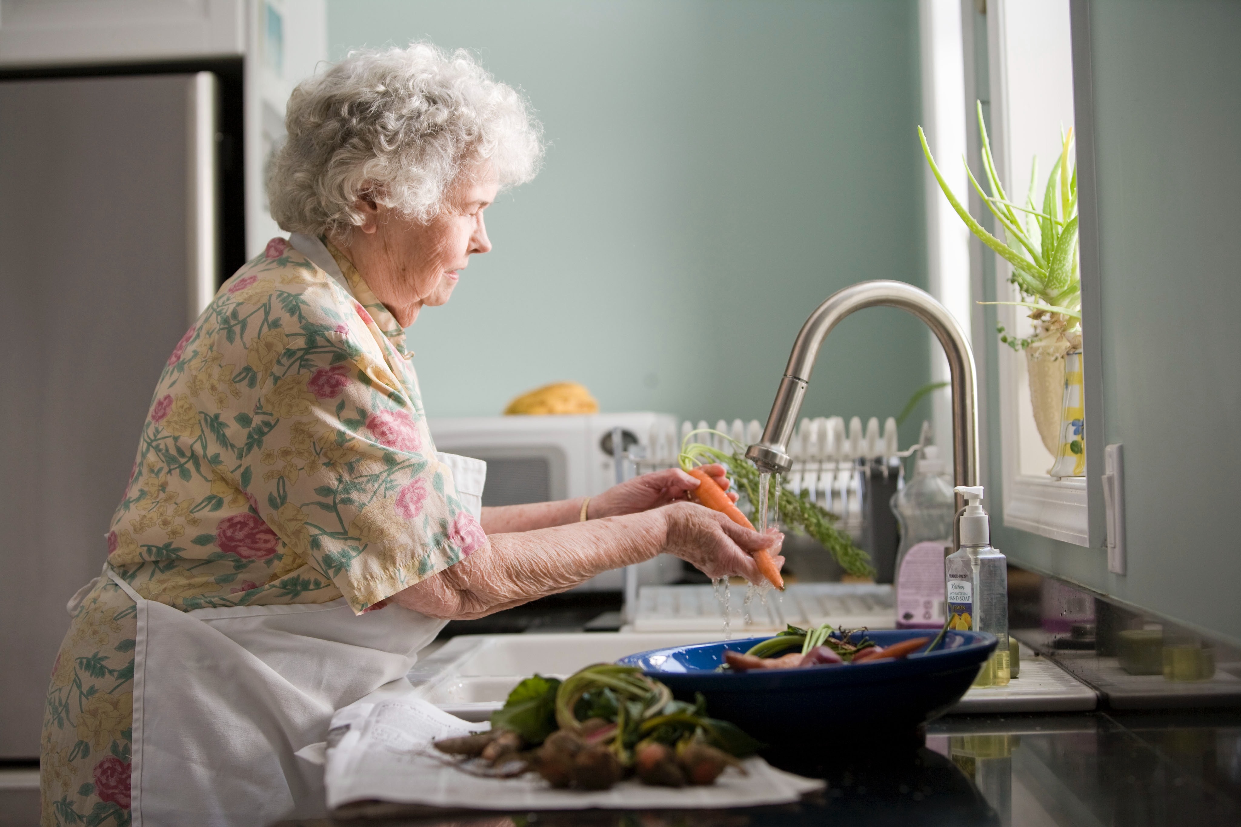 Woman cleaning